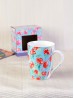 Floral Print Mug Cup Set (4ps) With Gift Box 350ml (12oz)